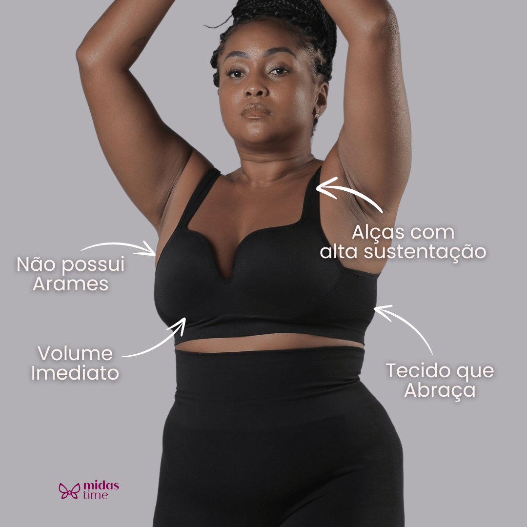 Combo Especial - 2 Sutiãs Efeito Push Up - Sem Arames que Machucam - Sem Costura - Midastime