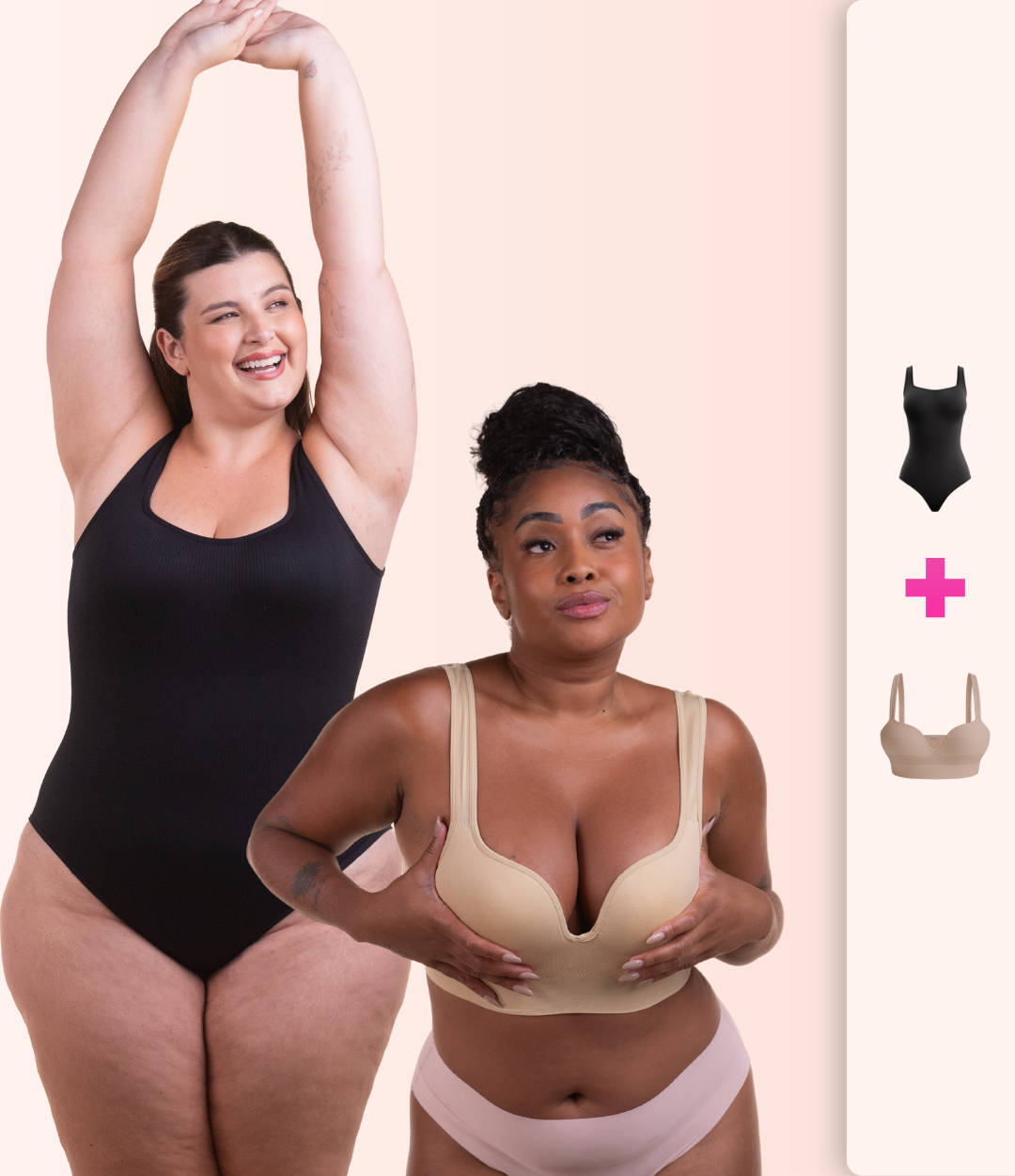 Sutiã Push Up + Body Shaper Canelado - Combo Irresistível