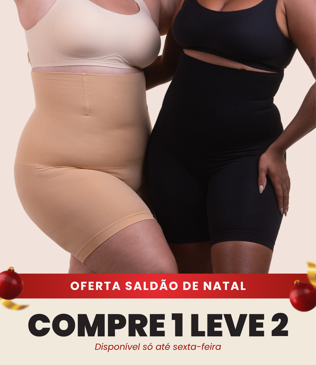 2 Up Shapers - Bermudas Modeladoras que Não Enrolam - Compre 1 Leve 2