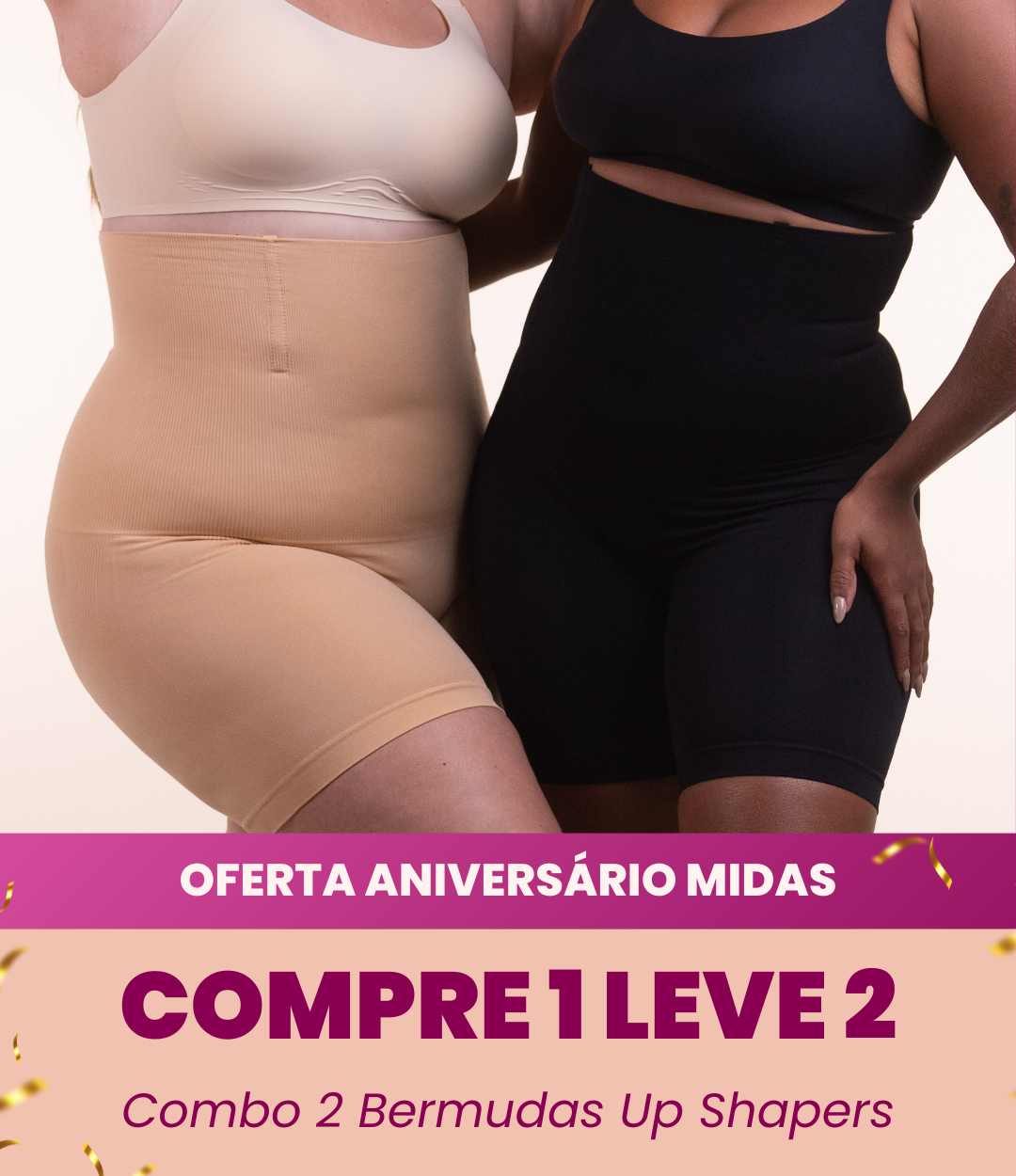 2 Up Shapers - Bermudas Modeladoras que Não Enrola - Combo