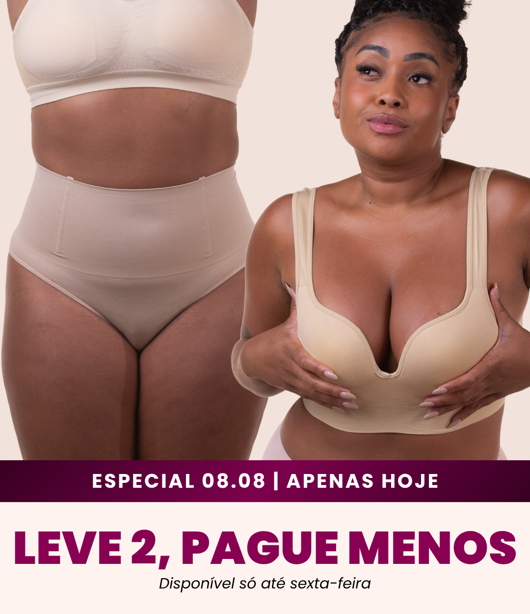 Bermuda Up Shaper + Calcinha Hope - Combo Irresistível