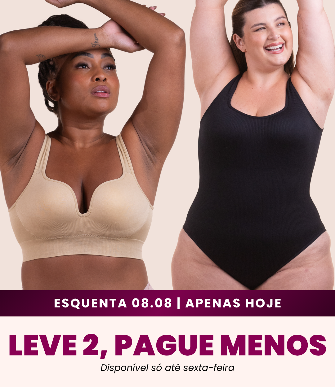 Sutiã Push Up + Body Shaper Canelado - Combo Irresistível