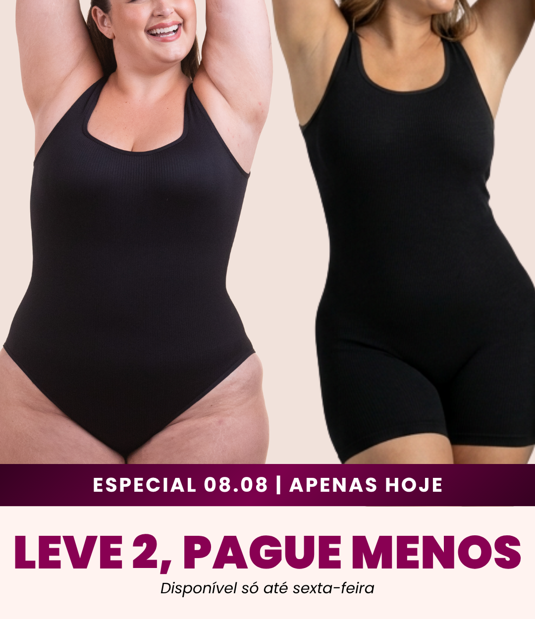 Body Shaper + Macaquinho Shaper - Combo Irresistível