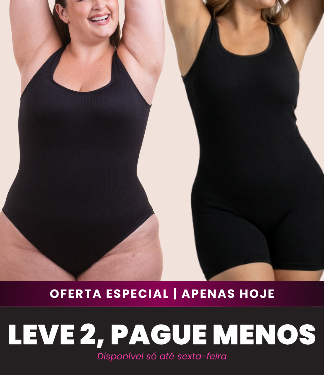 Body Shaper + Macaquinho Shaper - Combo Irresistível