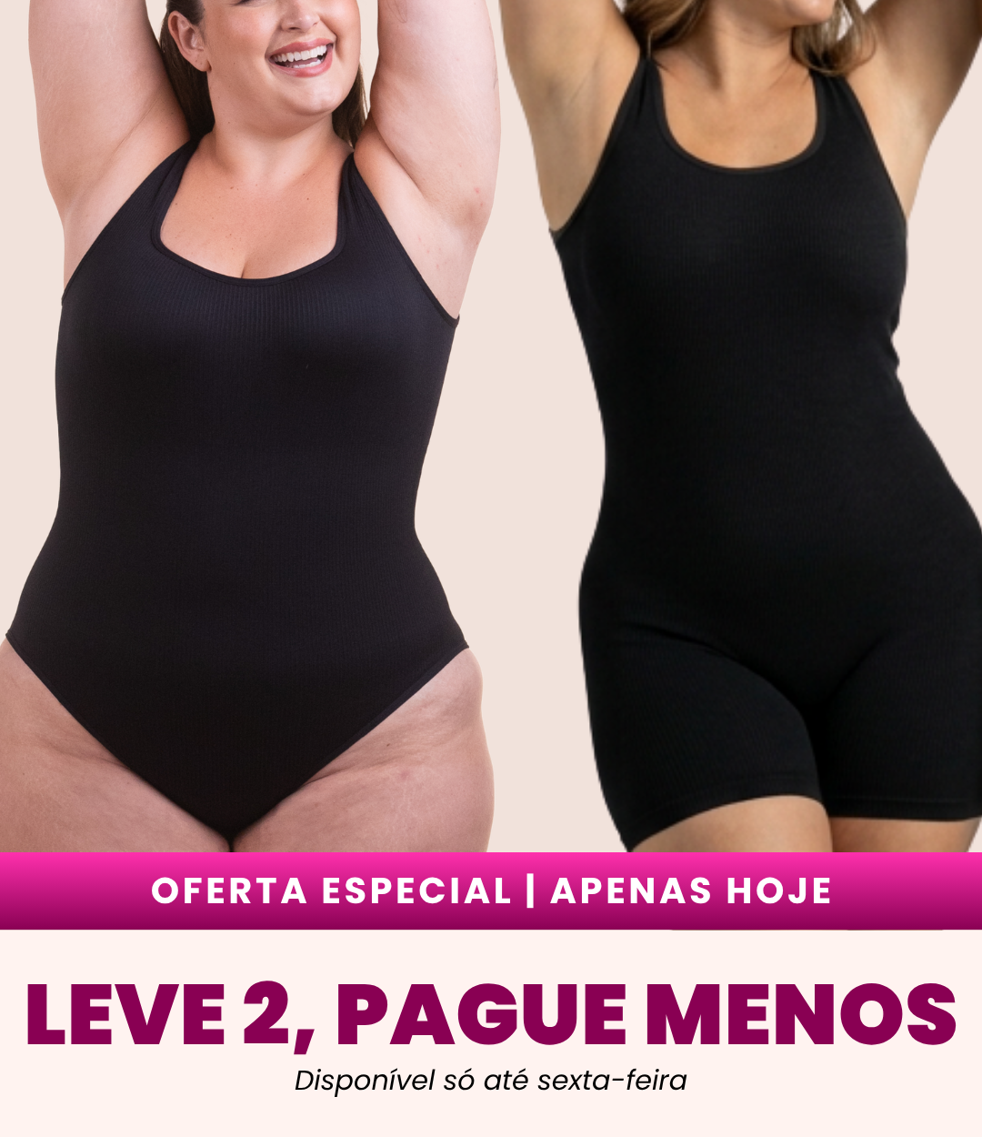 Body Shaper + Macaquinho Shaper - Combo Irresistível