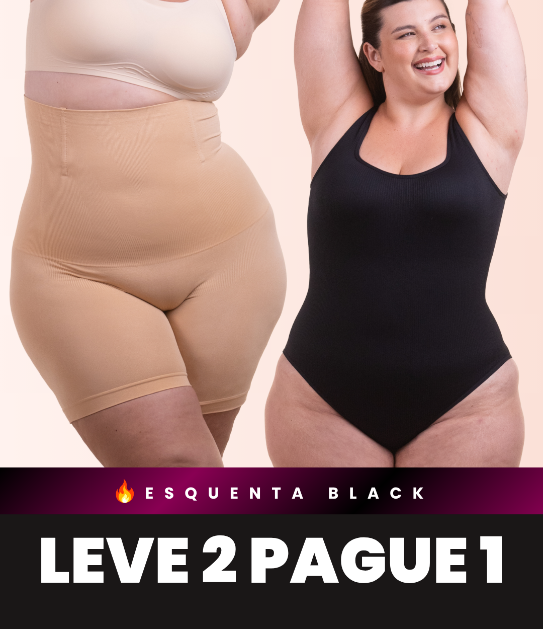 Body Shaper Canelado + Bermuda Up Shaper - Combo Irresistível