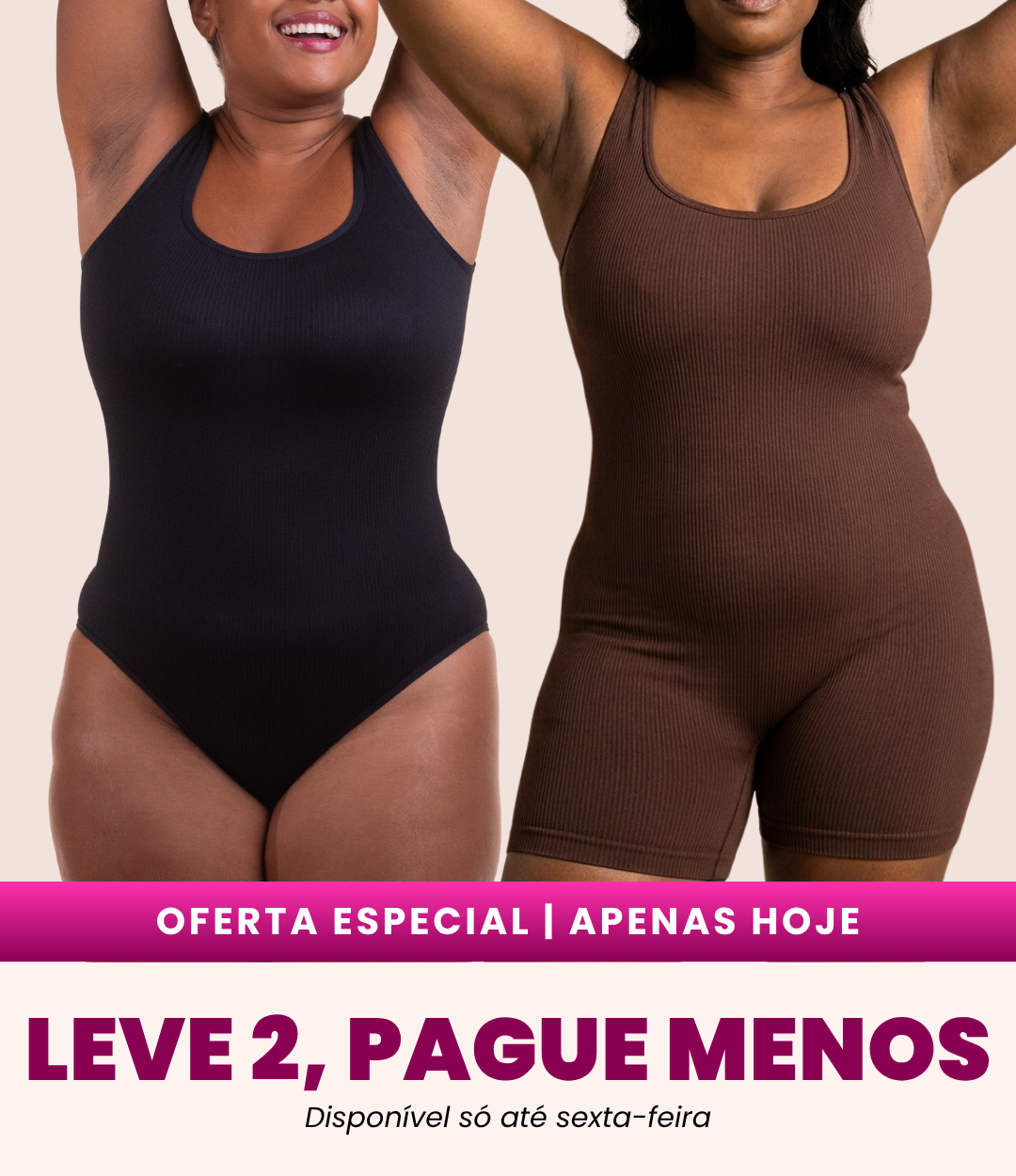 Body Shaper + Macaquinho Shaper - Combo Irresistível