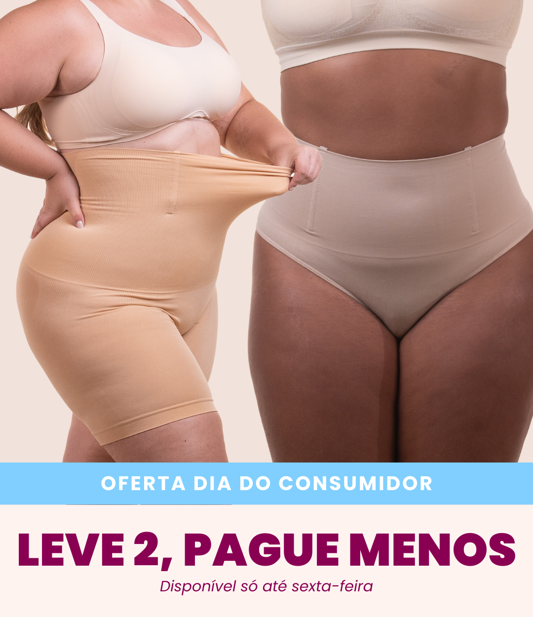 Bermuda Up Shaper + Calcinha Hope - Combo Irresistível