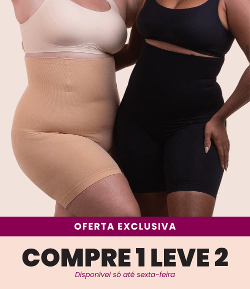2 Up Shapers - Bermudas Modeladoras que Não Enrolam - Compre 1 Leve 2