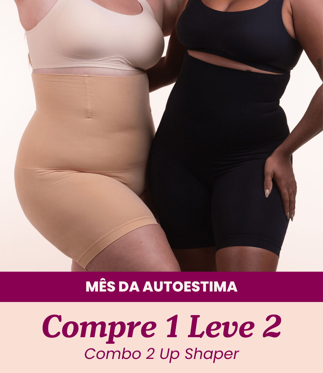 2 Up Shapers - Bermudas Modeladoras que Não Enrola - Compre 1 Leve 2 - Midastime