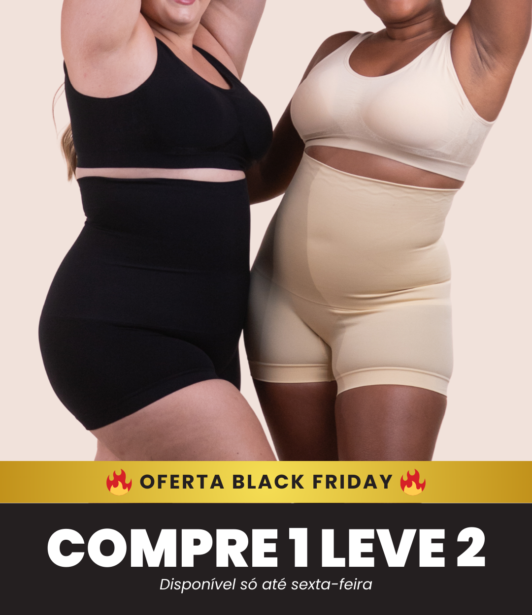 Tiny Shaper - Modelo Boyshort - Compre 1 Leve 2