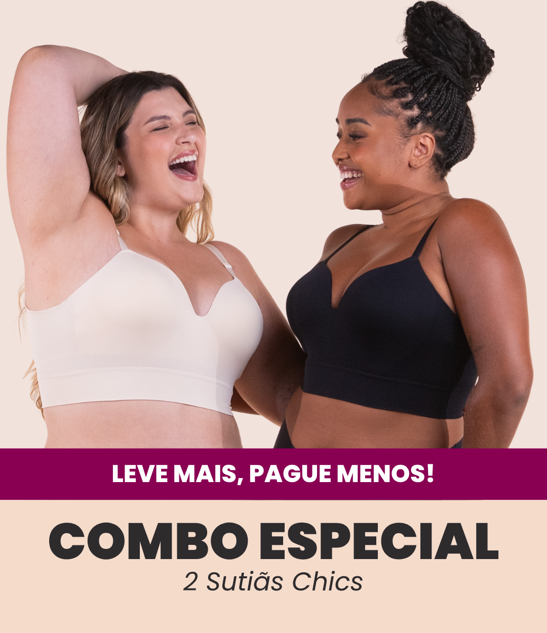 2 Sutiãs Chic - Combo Irresistível