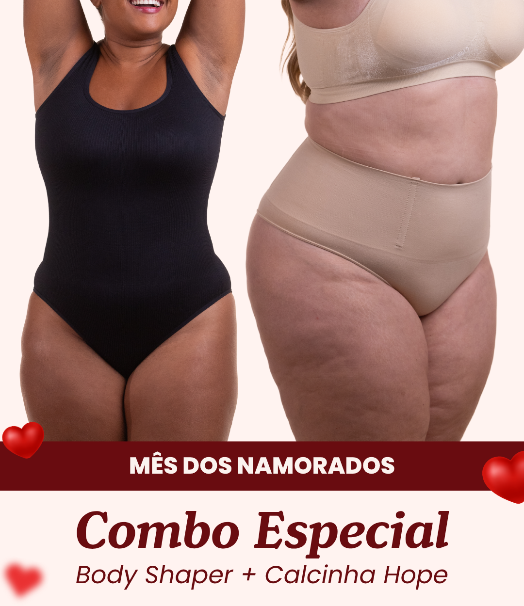Combo Especial - 1 Body Shaper Canelado + 1 Calcinha Hope
