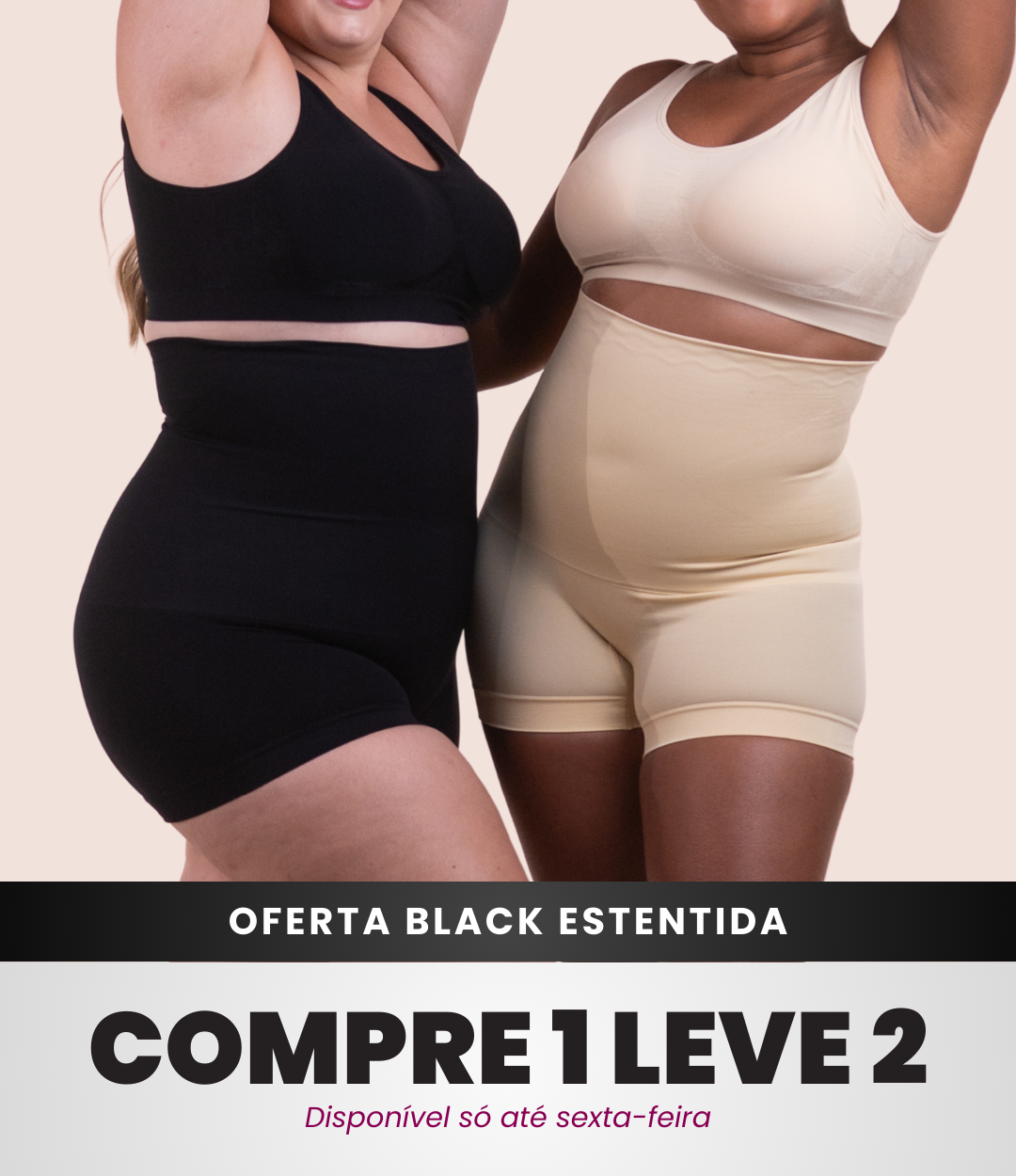 Tiny Shaper - Modelo Boyshort - Compre 1 Leve 2