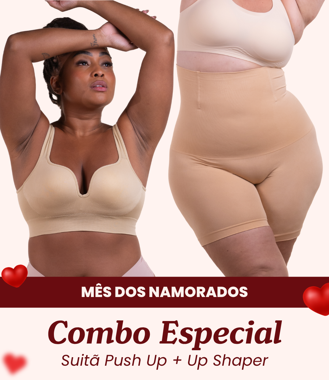 Combo Especial - 1 Sutiã Push Up + 1 Bermuda Up Shaper