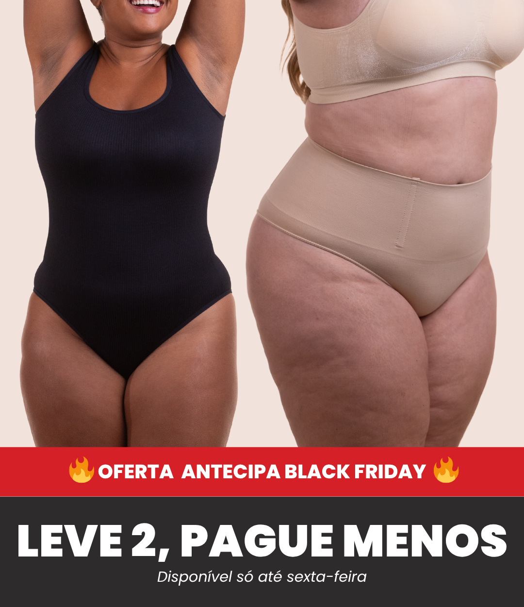 Body Shaper Canelado + Calcinha Hope - Combo Irresistível