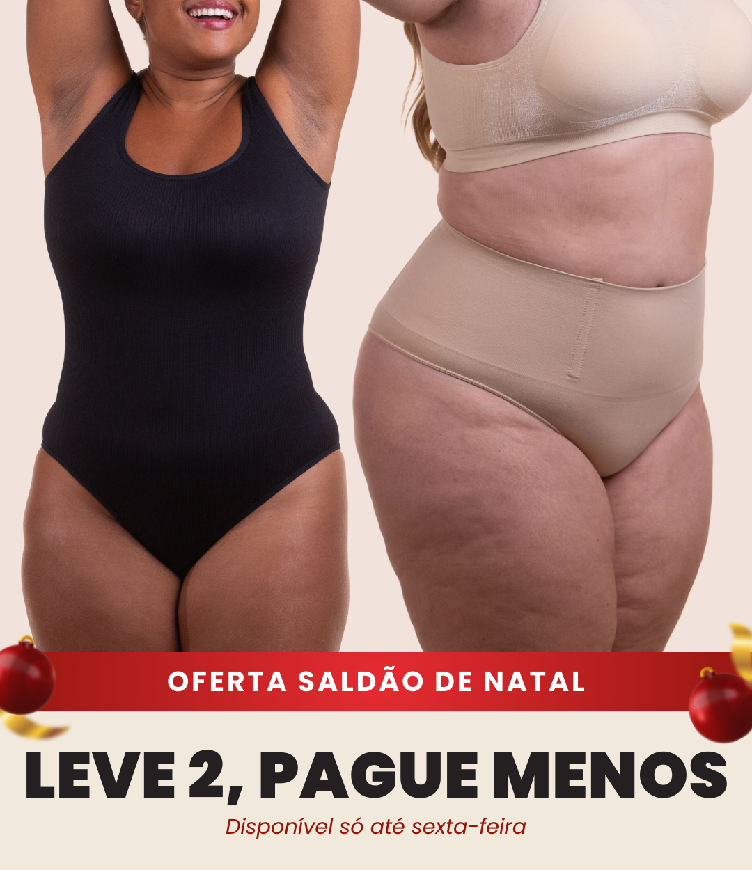 Body Shaper Canelado + Calcinha Hope - Combo Irresistível