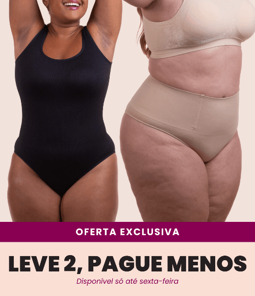 Body Shaper Canelado + Calcinha Hope - Combo Irresistível