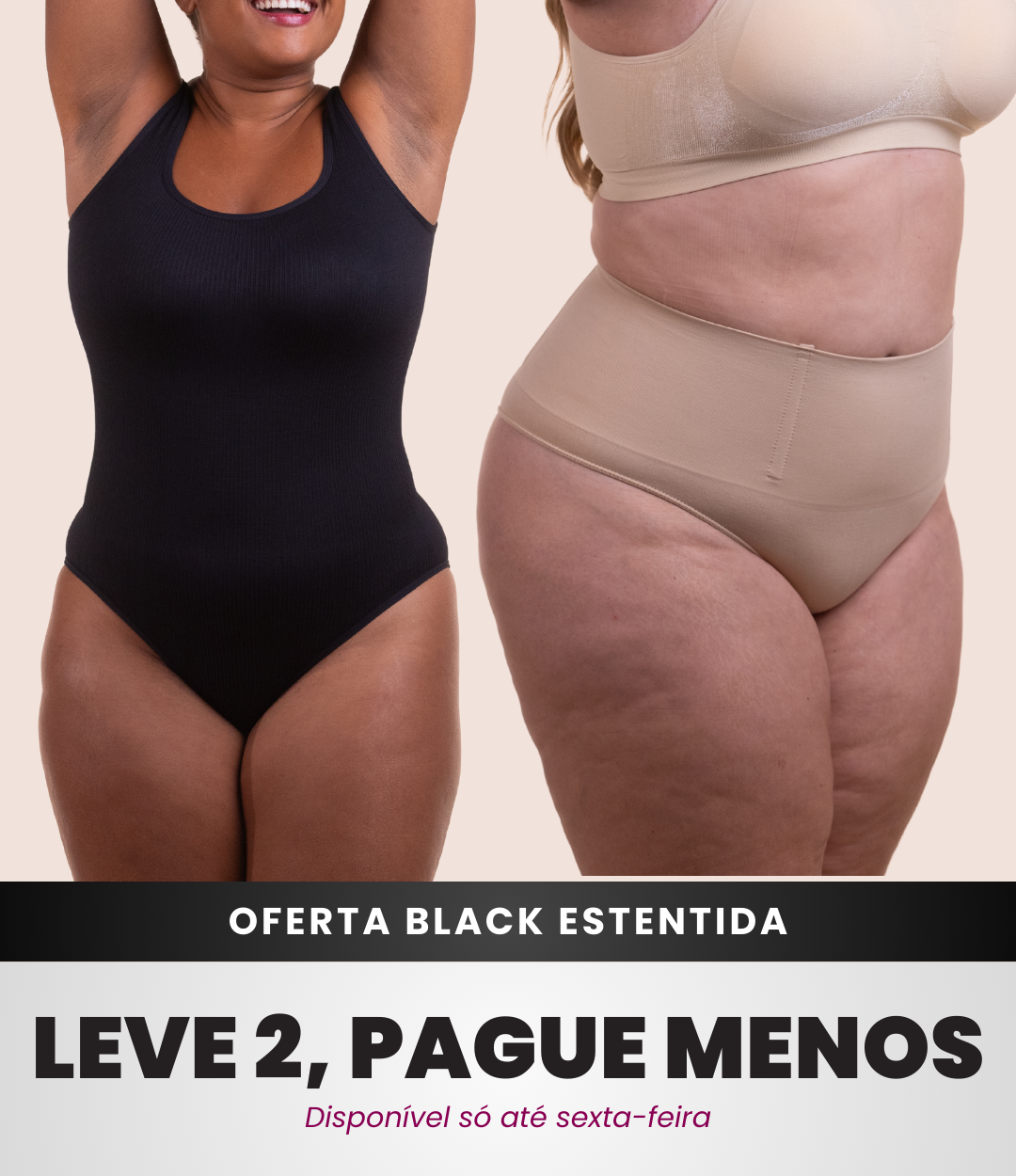 Body Shaper Canelado + Calcinha Hope - Combo Irresistível