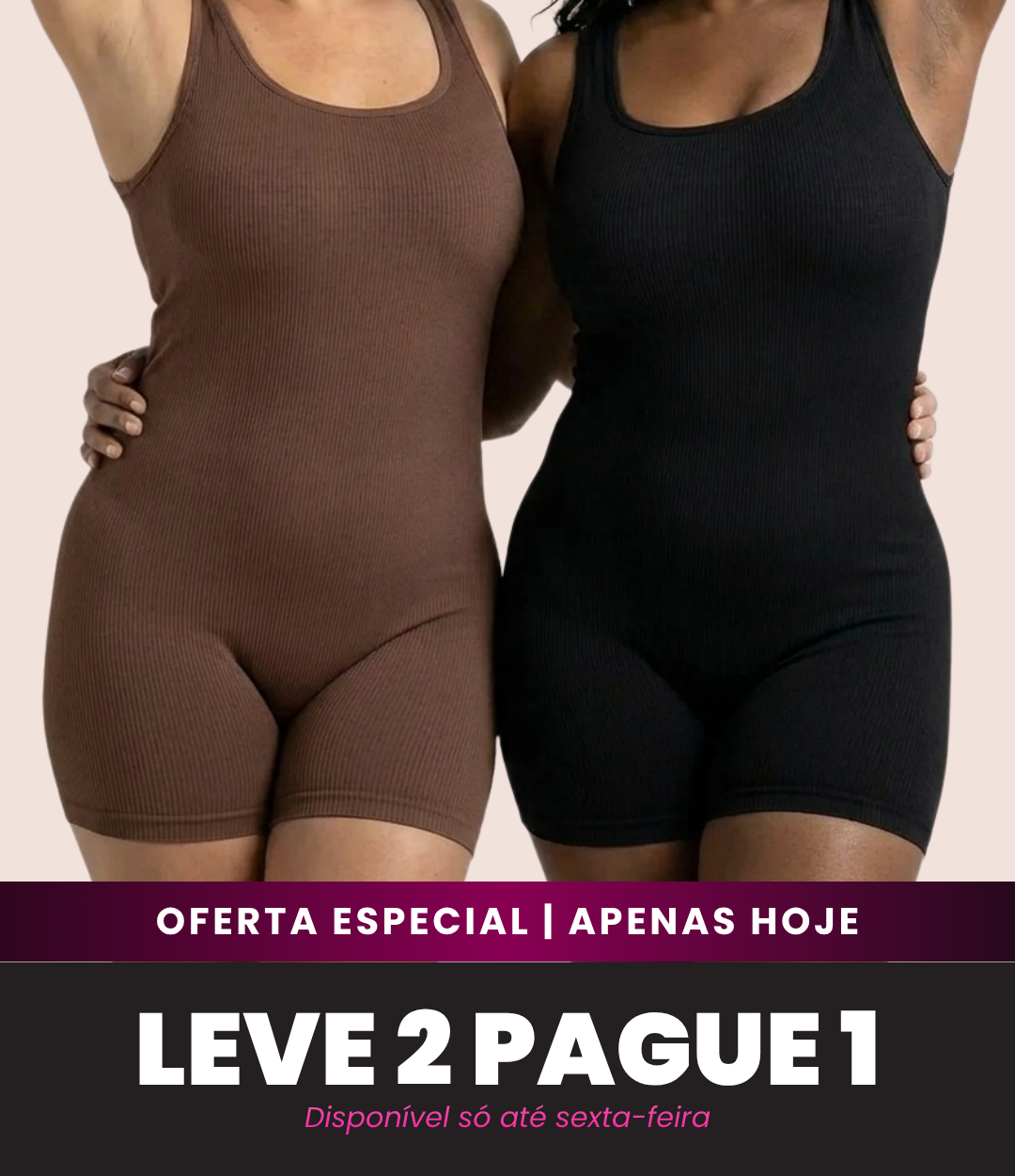2 Macaquinhos Shaper Canelado Redutor de Medidas | Compre 1 Leve 2