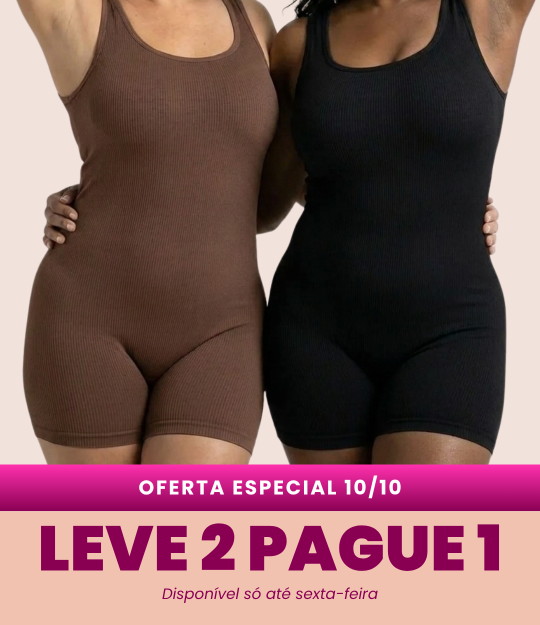 2 Macaquinhos Shaper Canelado Redutor de Medidas | Compre 1 Leve 2
