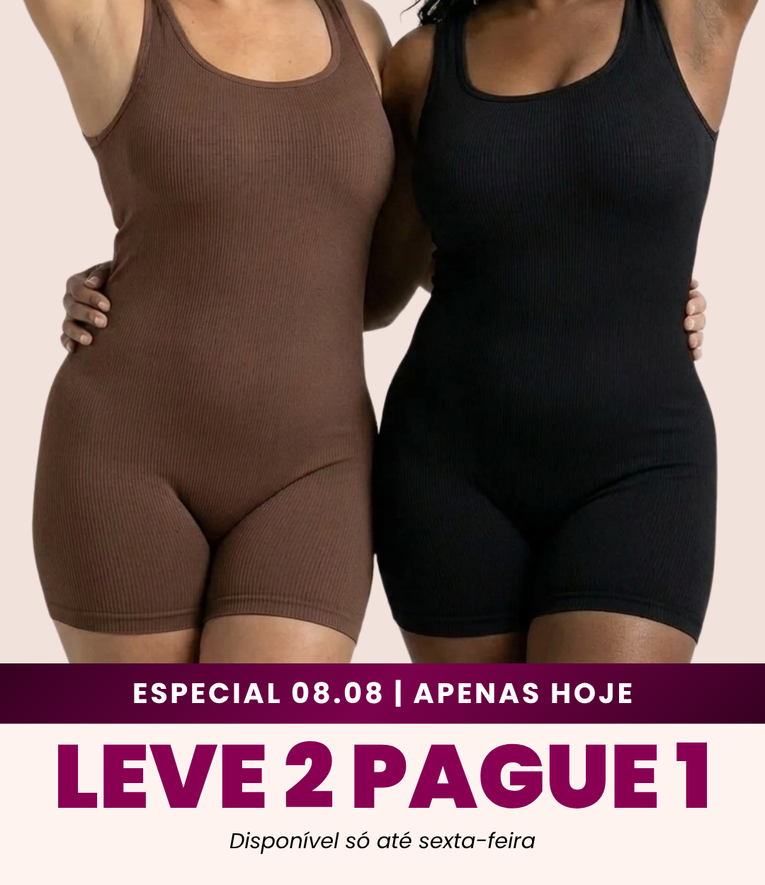 2 Macaquinhos Shaper Canelado Redutor de Medidas | Compre 1 Leve 2