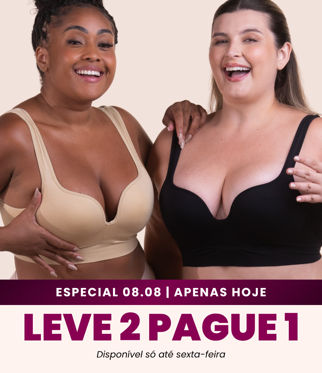 2 Sutiãs Push Up - Compre 1 Leve 2