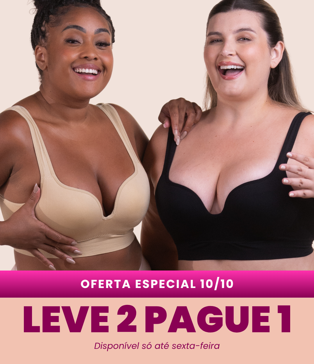 2 Sutiãs Push Up - Compre 1 Leve 2