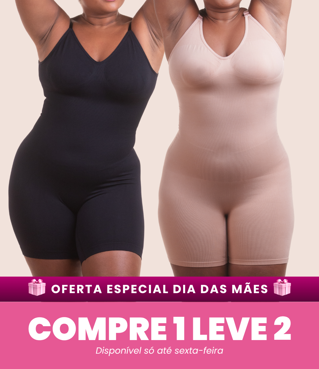 Soft Skin - Macaquinho Modelador Redutor de Medidas - Compre 1 Leve 2