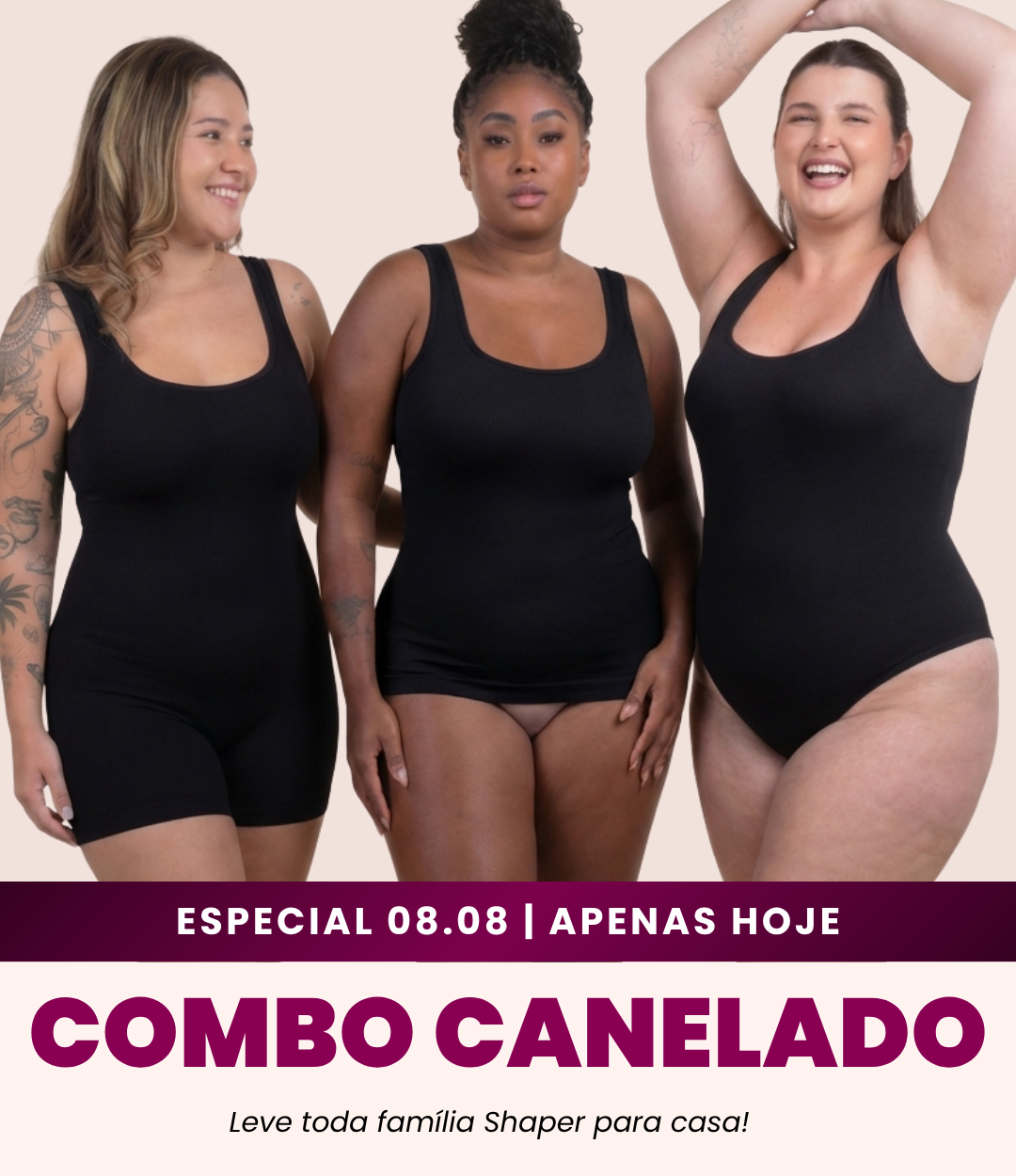 Combo Shaper Canelado - Regata | Body | Macaquinho