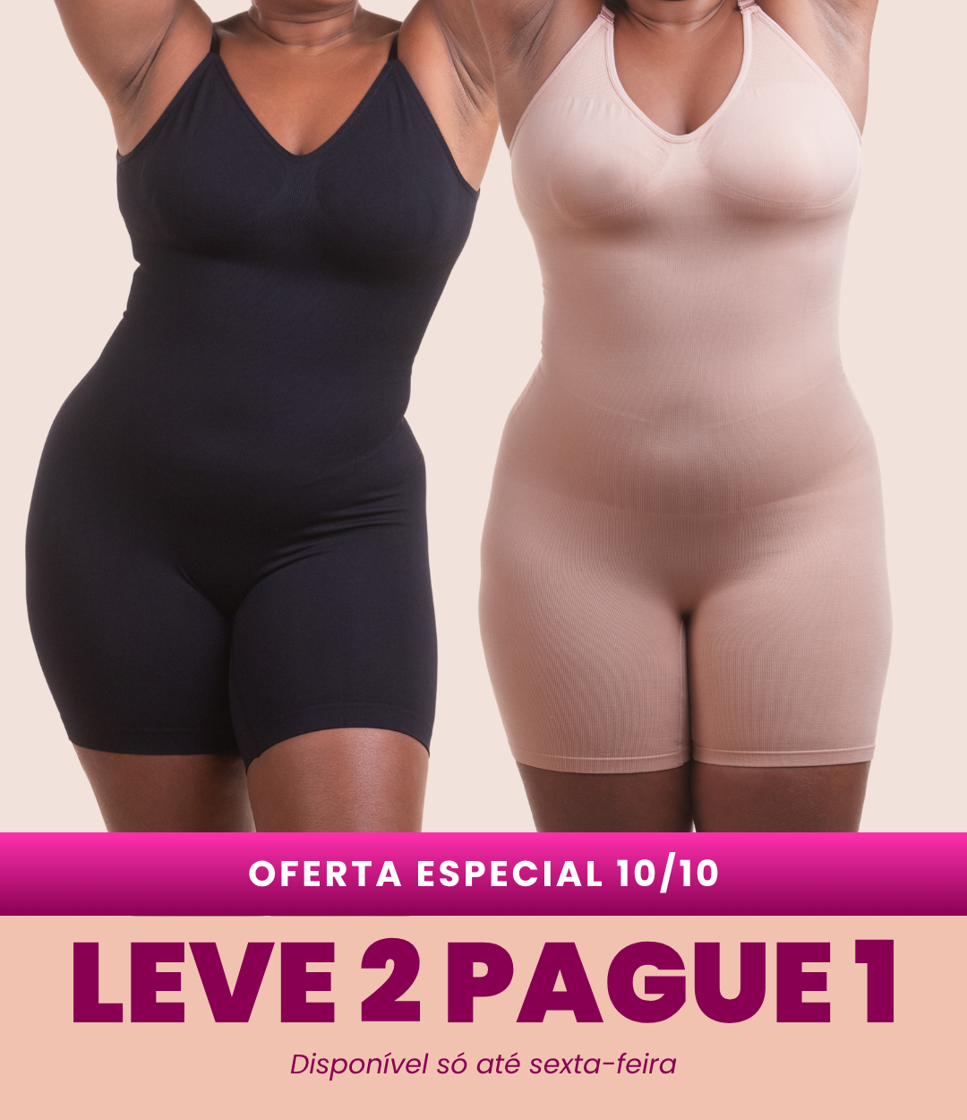 Soft Skin - Macaquinho Modelador Redutor de Medidas - Compre 1 Leve 2