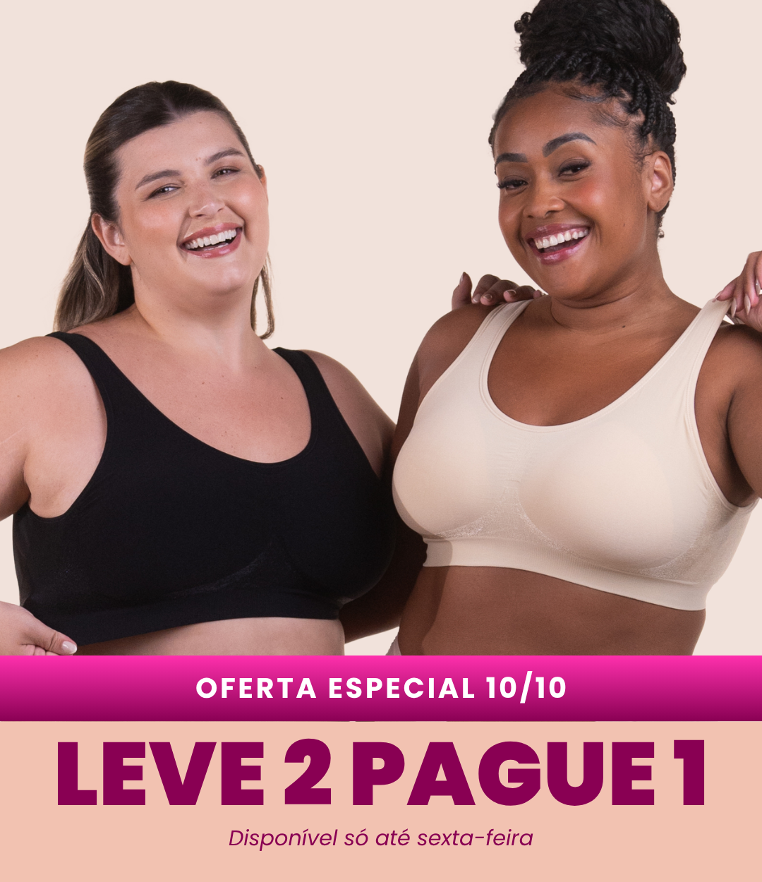 2 Sutiãs Ajuste Perfeito - Compre 1 Leve 2