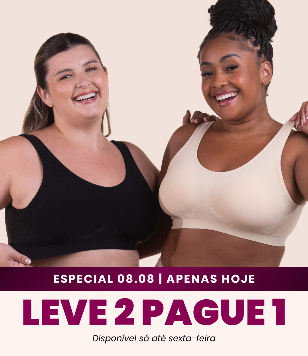 2 Sutiãs Ajuste Perfeito - Compre 1 Leve 2