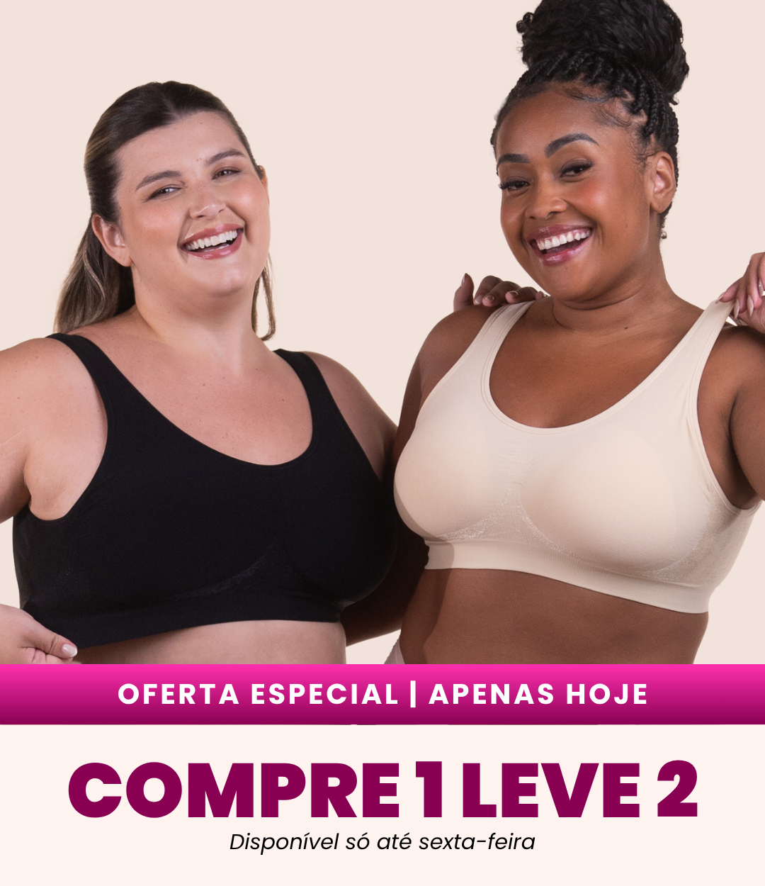 2 Sutiãs Ajuste Perfeito - Compre 1 Leve 2