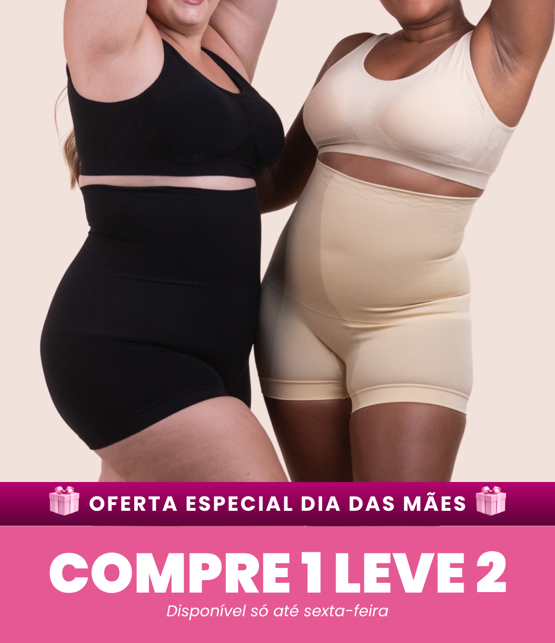 Tiny Shaper - Modelo Boyshort - Compre 1 Leve 2