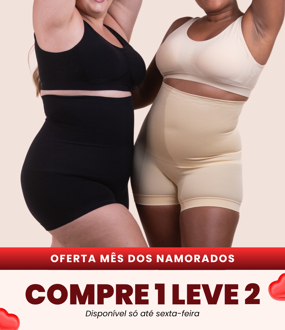 Tiny Shaper - Modelo Boyshort - Compre 1 Leve 2