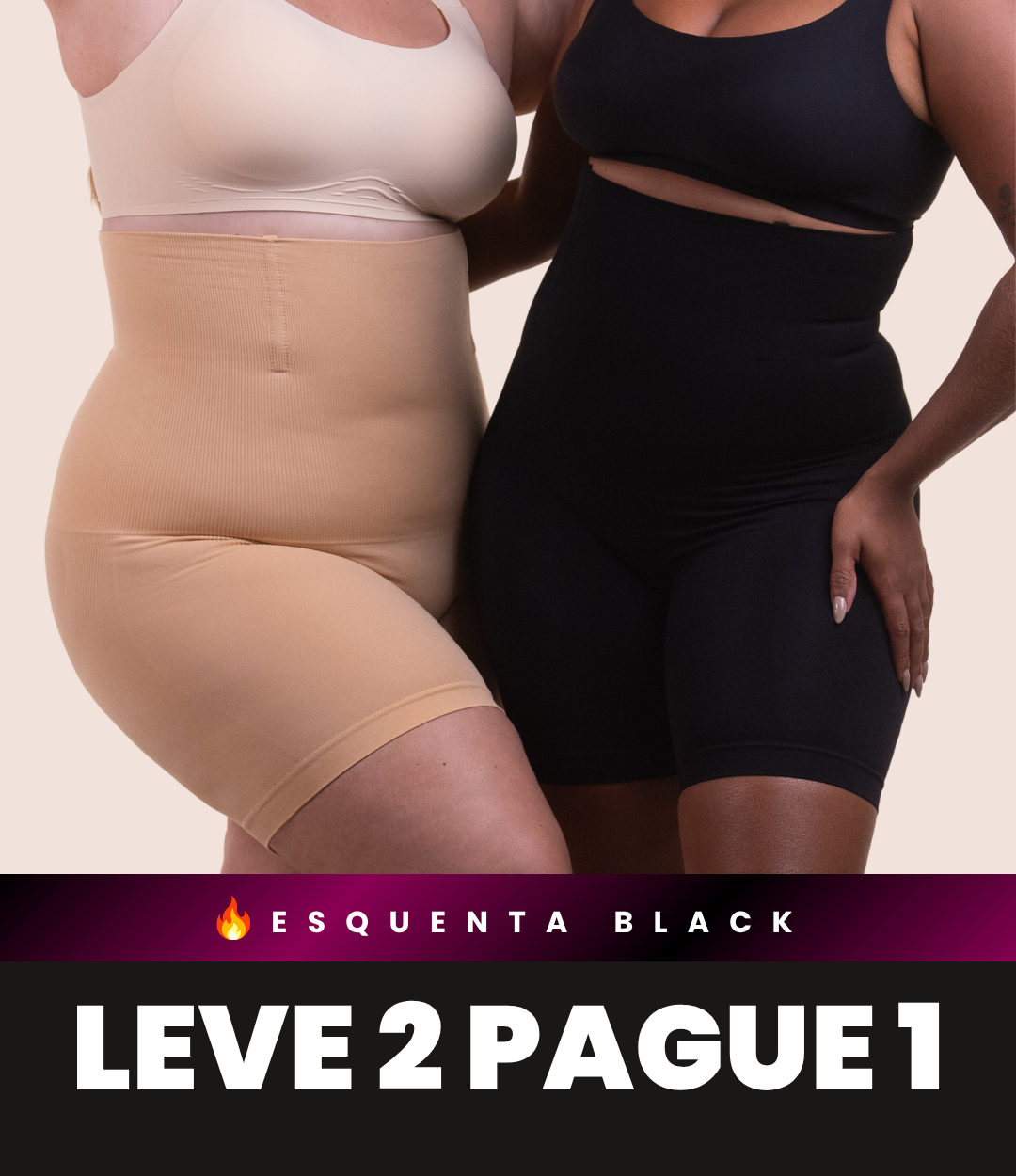 2 Up Shapers - Bermudas Modeladoras que Não Enrolam - Compre 1 Leve 2