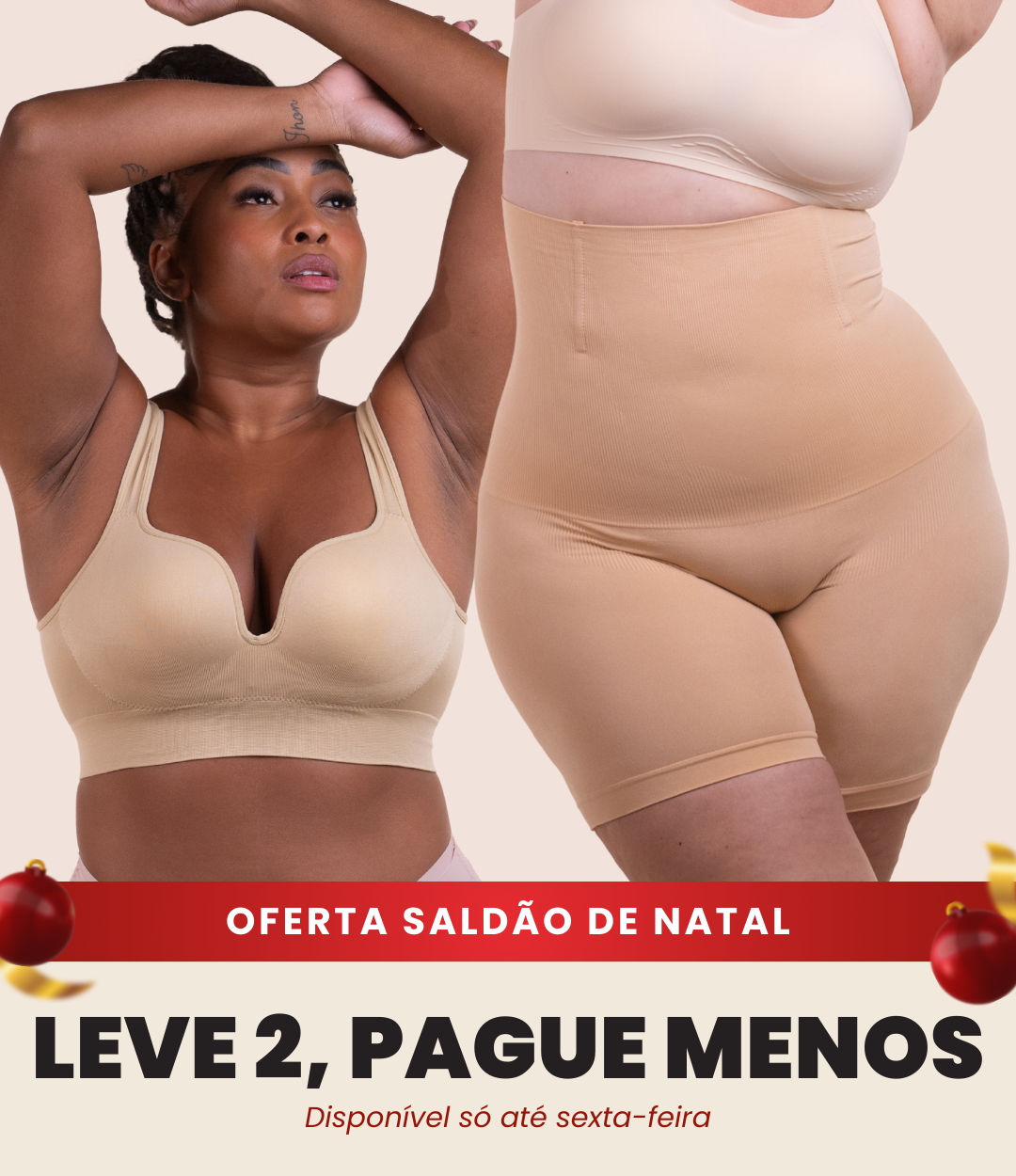 Sutiã Push Up + Bermuda Up Shaper - Combo Irresistível