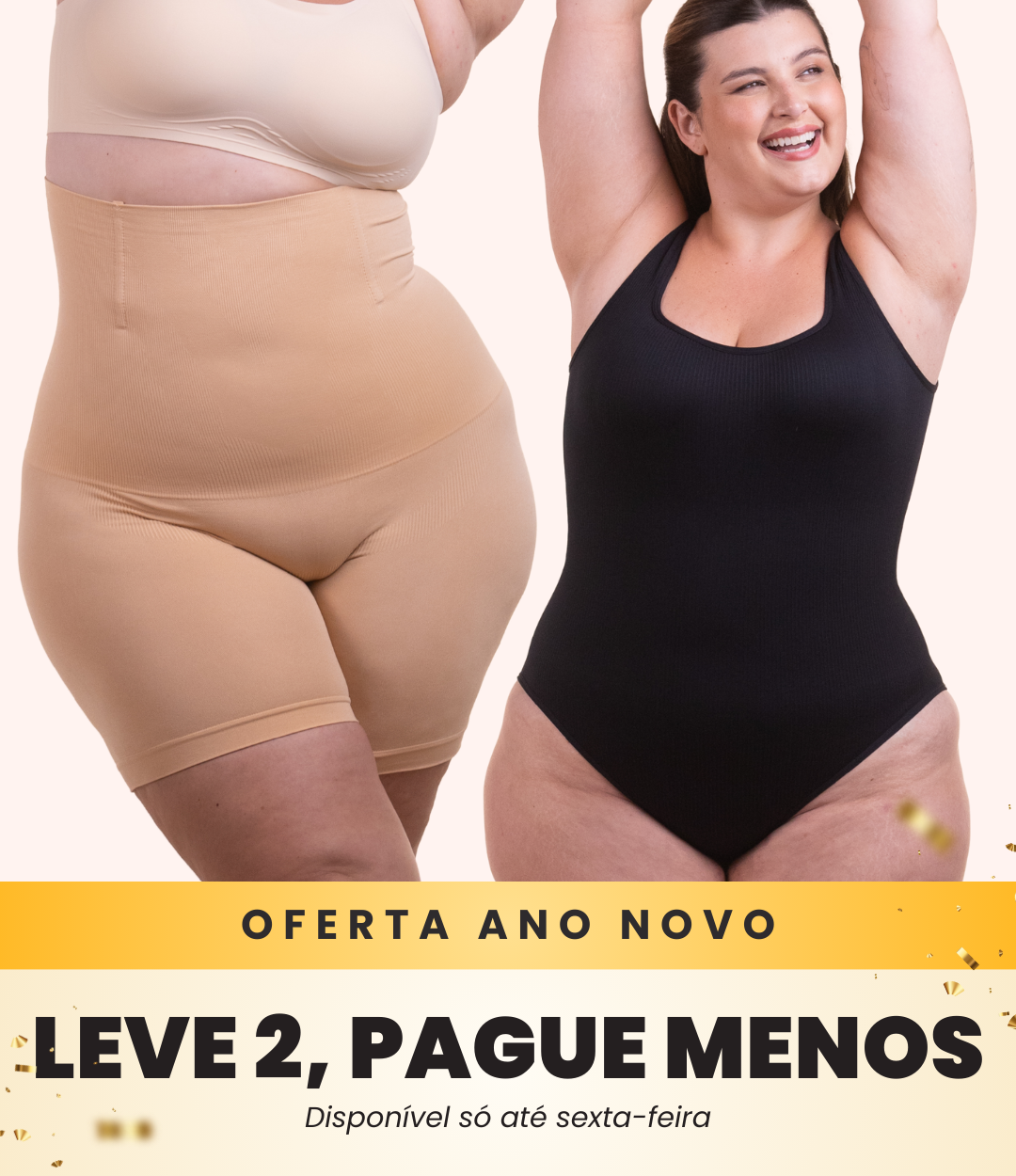 Body Shaper Canelado + Bermuda Up Shaper - Combo Irresistível