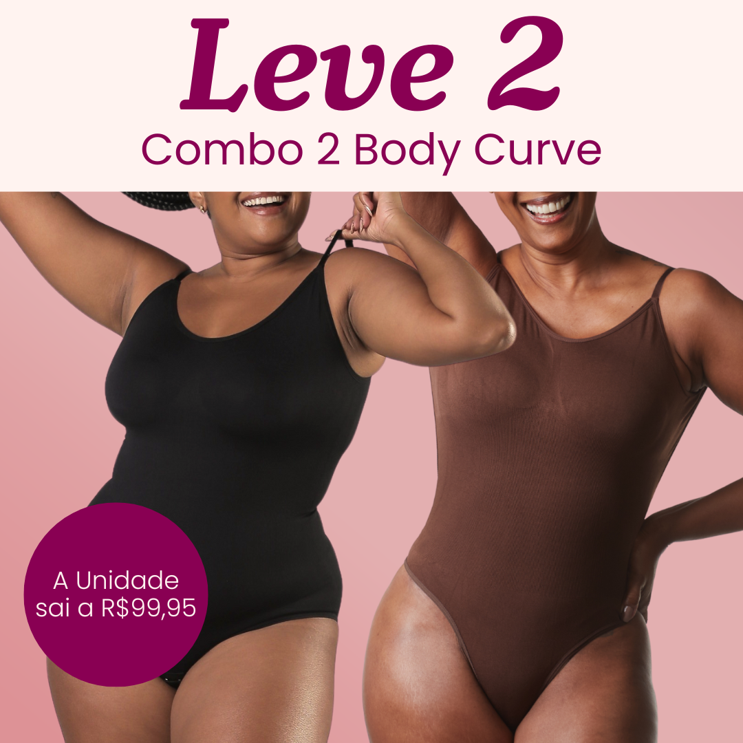 Combo Especial - 2 Bodys Curve - Body Modelador Com Abertura Higiênica