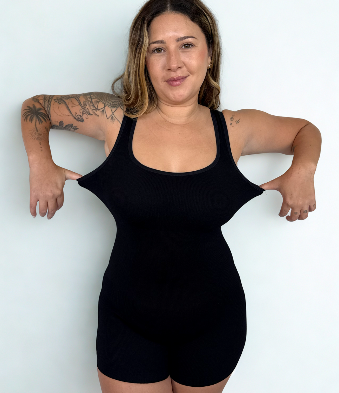 Macaquinho Shaper - Macaquinho Canelado Redutor de Medidas