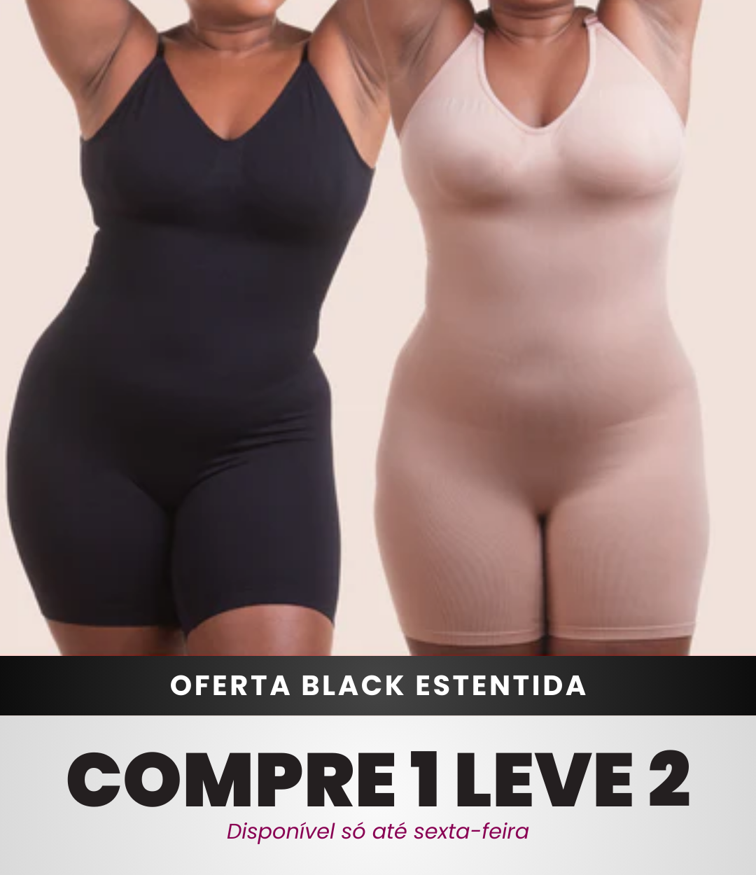 Soft Skin - Macaquinho Modelador Redutor de Medidas - Compre 1 Leve 2