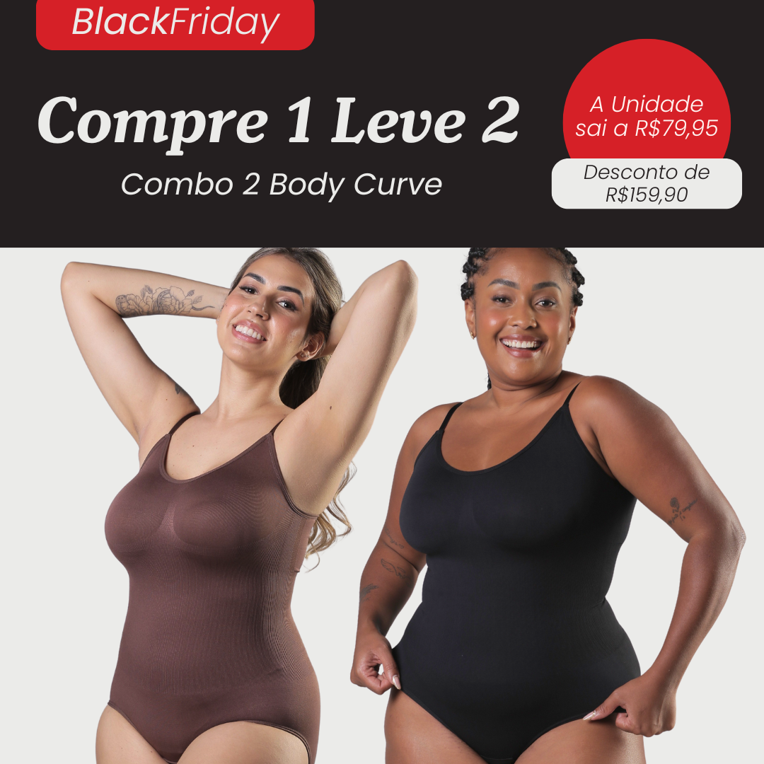 2 Bodys Curve Tanga - Compre 1 Leve 2 - Black Friday