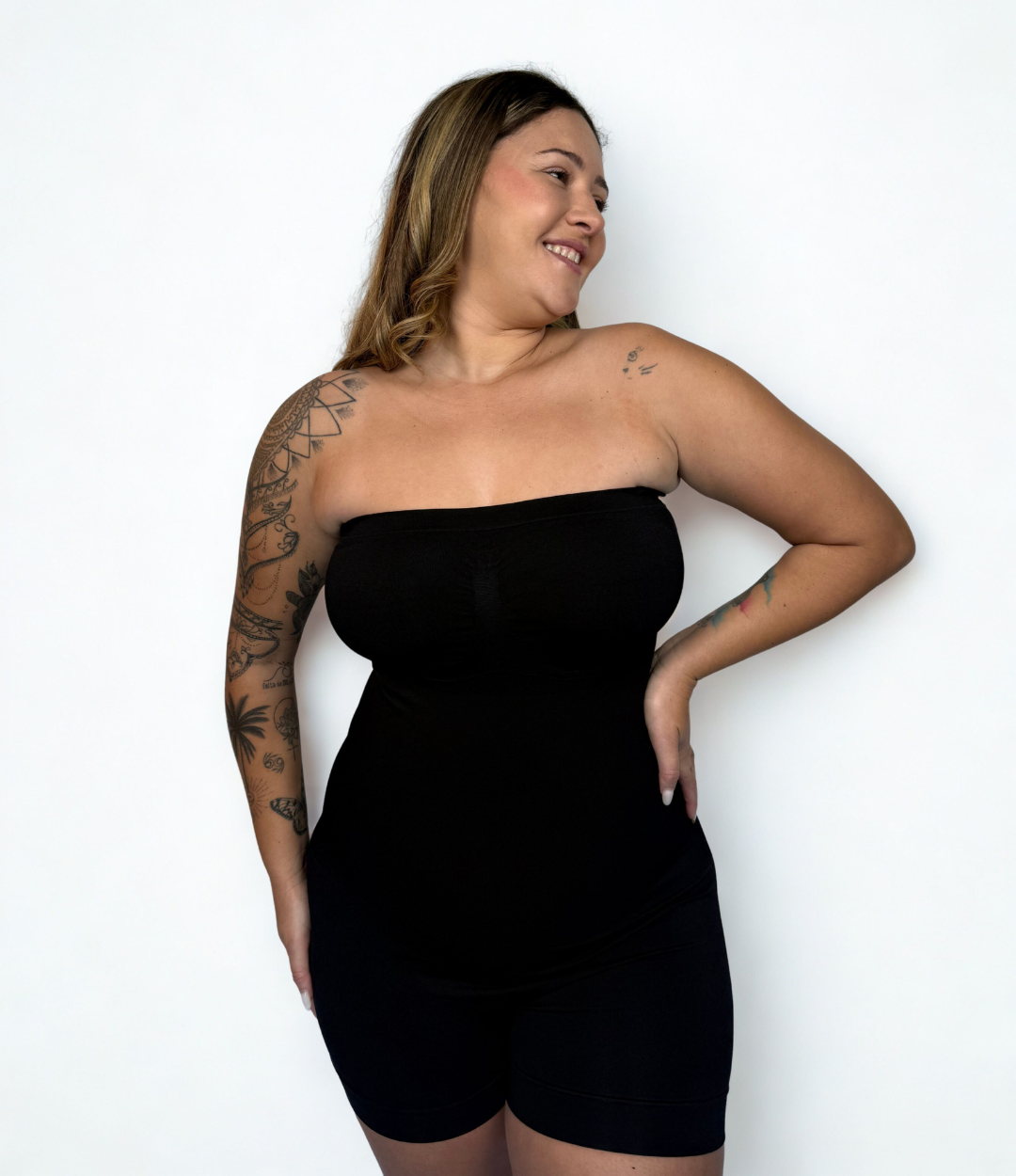 Macaquinho Slim - Macaquinho modelador tomara que caia