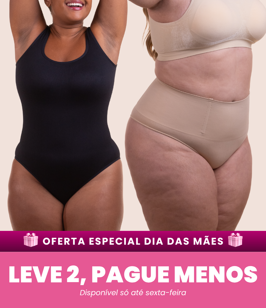 Body Shaper Canelado + Calcinha Hope - Combo Irresistível