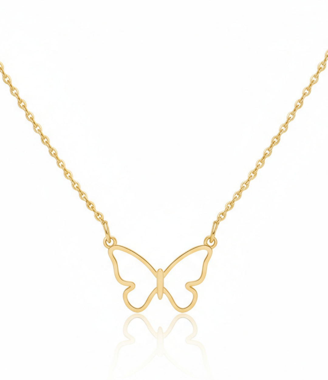 Colar Borboleta Banhado a Ouro 18K