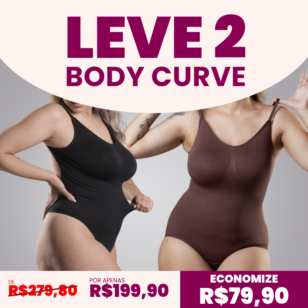 Combo Especial - 2 Bodys Curve - Body Modelador Com Abertura Higiênica