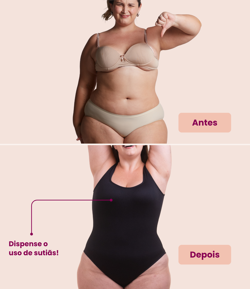 Antes e depois: Dispense o uso de sutiãs
