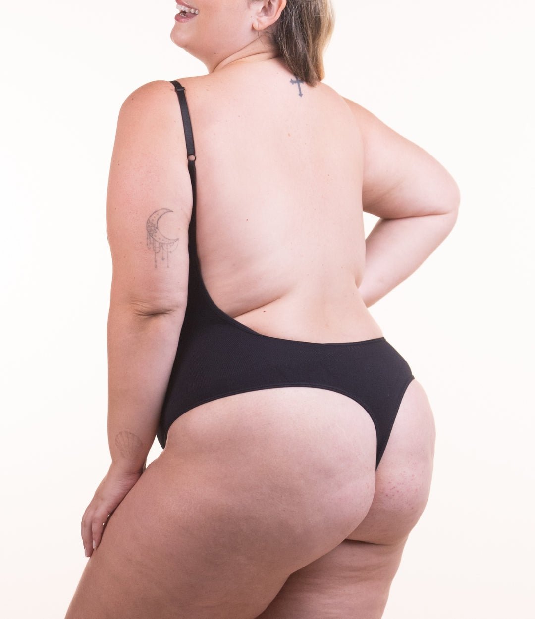 Body Curve Naked - Body Modelador Com Abertura Higiênica Costas Aberta - Midastime