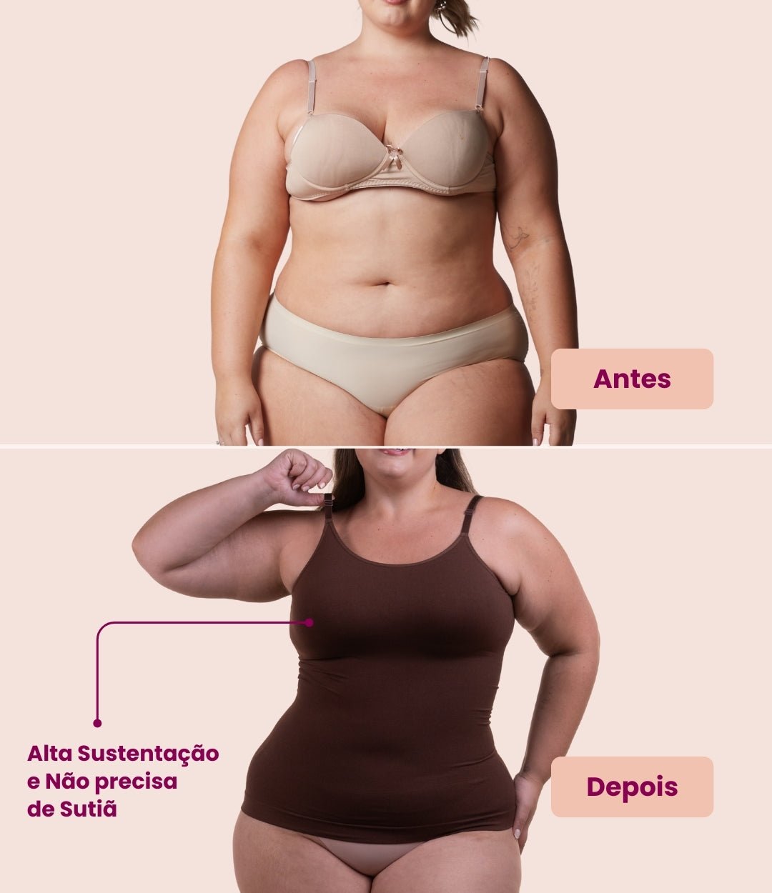 Cami Shaper - Camiseta Modeladora 3 em 1 (50% OFF) - Midastime